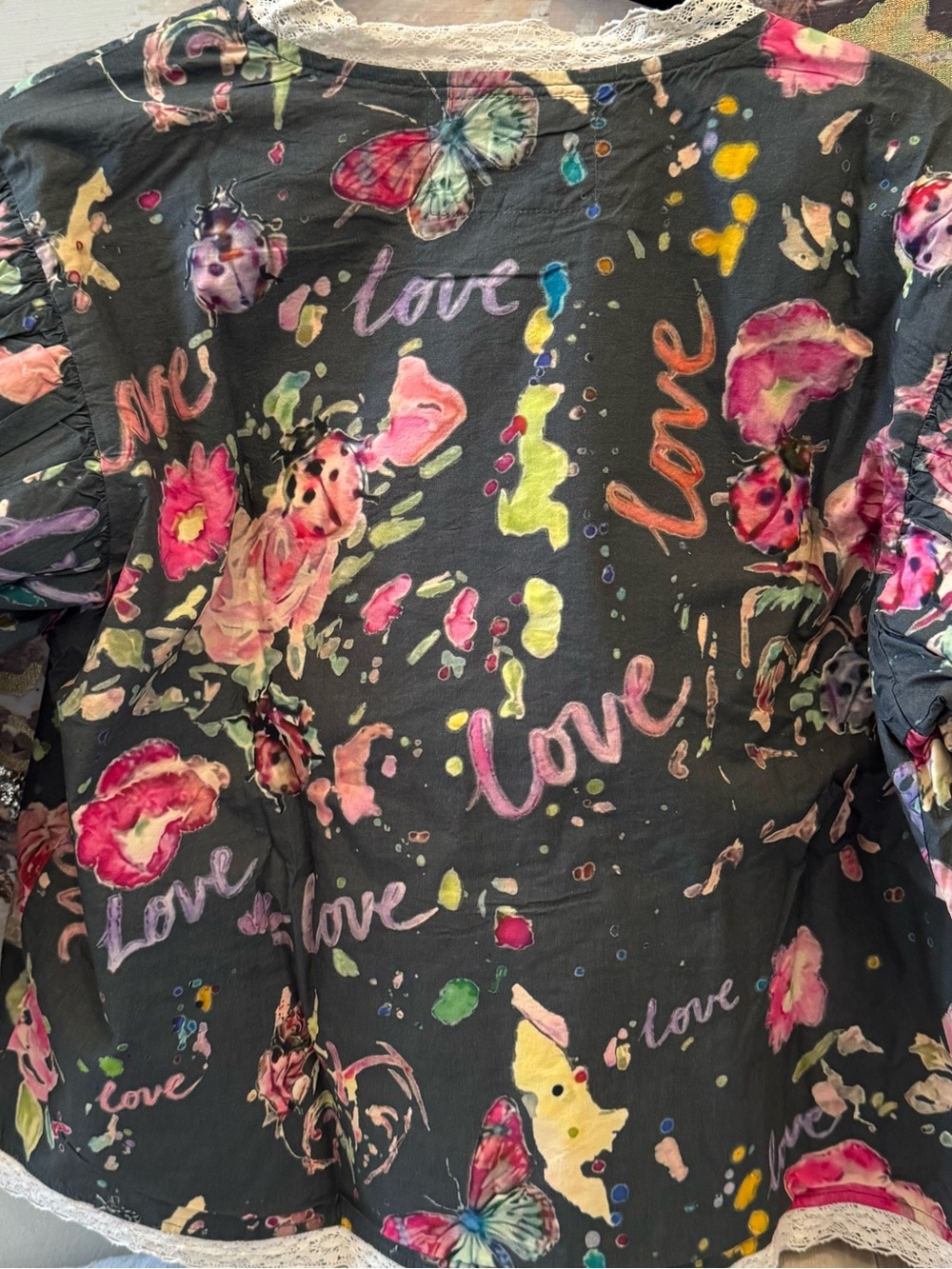 POL Love Written in the Stars | Romantic Boho Floral Heart & Star Jacket - Picture 7 of 7